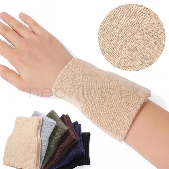 Knit Rib Cuff Replacement Cuffing 1 Pair,Merino Wool Acrylic Elastane Mix.Luxurious Supple Handle.No Side Seams,Just Attach to Hem,Neotrim