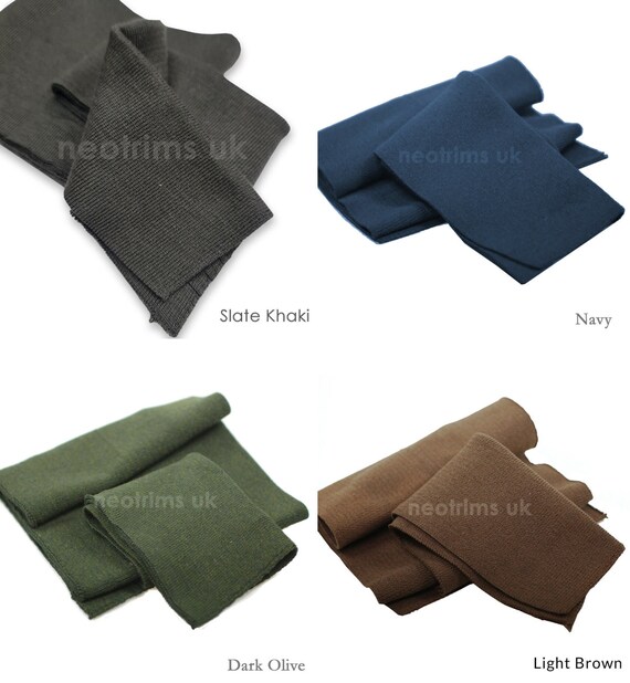Set of Elastic Rib Knit Fabric 7 cm - 2x Cuffs and Waistband
