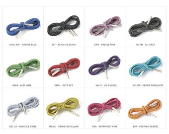 Cotton Hoodie Strings With Metal Tips, Coloured Drawstrings, Rope