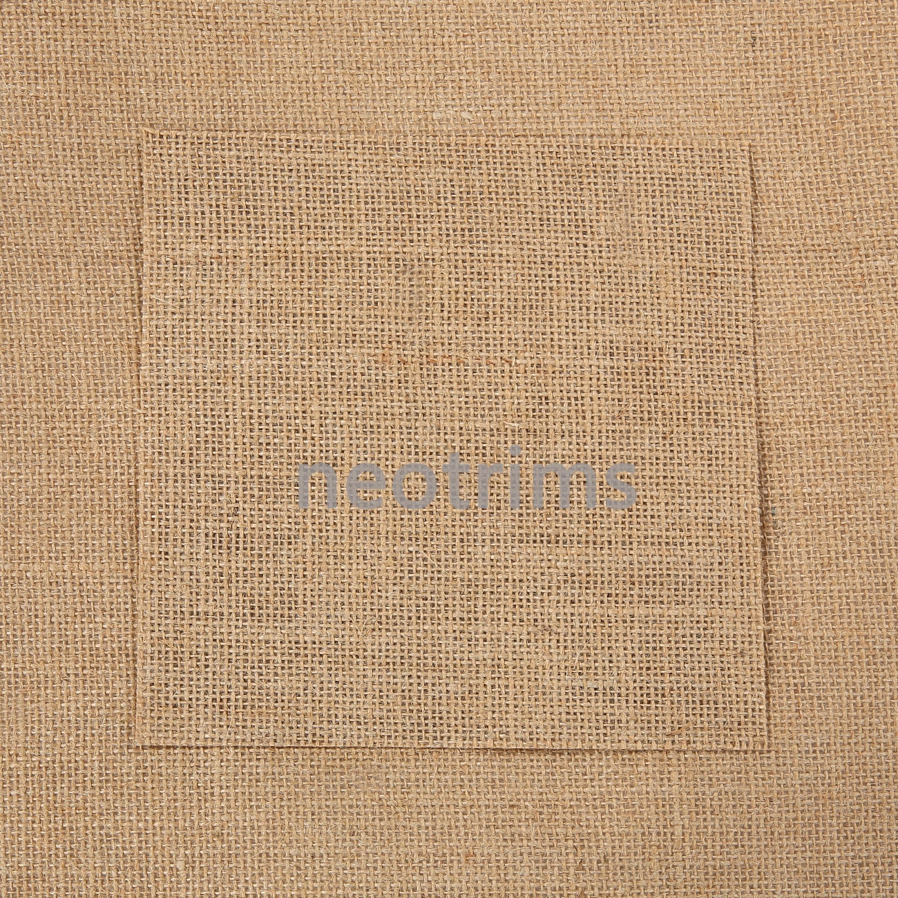 Material laminado de tela de arpillera de yute natural con revestimiento  impermeable en un lado. 63.8 in, 60 pulgadas de ancho. Ancho más ancho