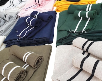 Knit Rib Waistband Cuff & Neckband Ribbing Welt Striped Ribbing Trim to Edge New or Revamp Old Sweatshirt Hoodie.Neotrims Stripe Rib Set