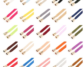 Sweatshirt Hoodie Drawstring with GOLD Metal Toggle Tip Ends.100% Cotton Cord Rope,10/15mm Width.Hoody Replacement Drawstring. 26 Colors