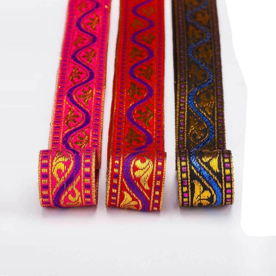 Indian Ribbon Sari Salwar Kameez Decorative Metallic Trim Etsy UK