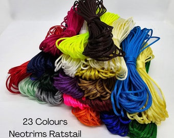 10 Meters Rattail Cord Silky Satin 2mm Rat Tail Jewellery Making Decoration Kumihimo Thread.Braiding Macrame Trim.Gift Wrap Crafts String.
