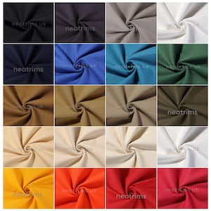 100% Cotton Canvas Fabric,Heavy 16 Ounce Weight 19 Dyed Colours for Home Décor & Light Upholstery,Furniture Covering, Samples 10x10cms