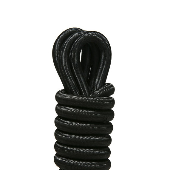 8mm Black Elastic Bungee Rope x 20 Metres Shock Cord Tie Down