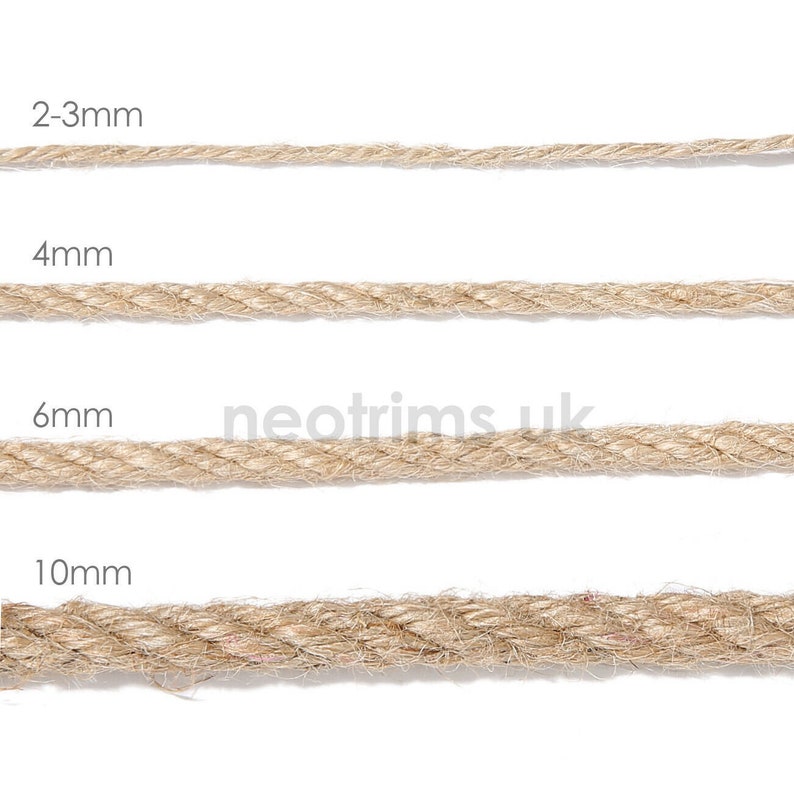 Jute Twine String Rope3 Ply.2 3mm 4mm 6mm & 10mm Etsy UK