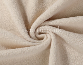 Antique Cream Polar Fleece Fabric,Anti Pill Finish, Medium 320 Grams Weight, Quality Fabric & Material, Sewing and Crafts, Neotrims Textiles