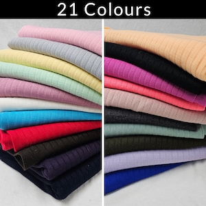 Knit Rib Jersey Fabric,4x2 Ribbed Textured Stretch Material For Apparel,Knitwear,Dressmaking. British Made,Neotrims UK.