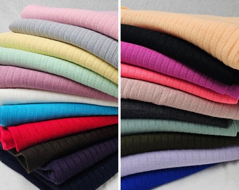 Knit Rib Jersey Fabric,4x2 Ribbed Textured Stretch Material For Apparel,Knitwear,Dressmaking. British Made,Neotrims UK. (1 meter)