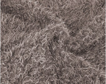 Tela de pelo marrón topo, vellón de lana de oveja suave, fondo para fotografía, tela y material de calidad, costura y manualidades, textiles Neotrims