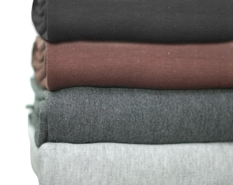 Interlock Knit Rib Jersey Fabric Cotton,Strech Material T Shirt Weight,Apparel Crafts.Brown 65 -100cms Tubular Width CLEARANCE