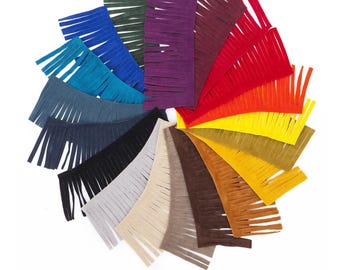 Faux Suede Leather Cut Fringe Tassel Trimming, Soft Version Clearance 3.8mts Length,Western Cowboy Fringe Boho Chic for Costume,Crafts Trim