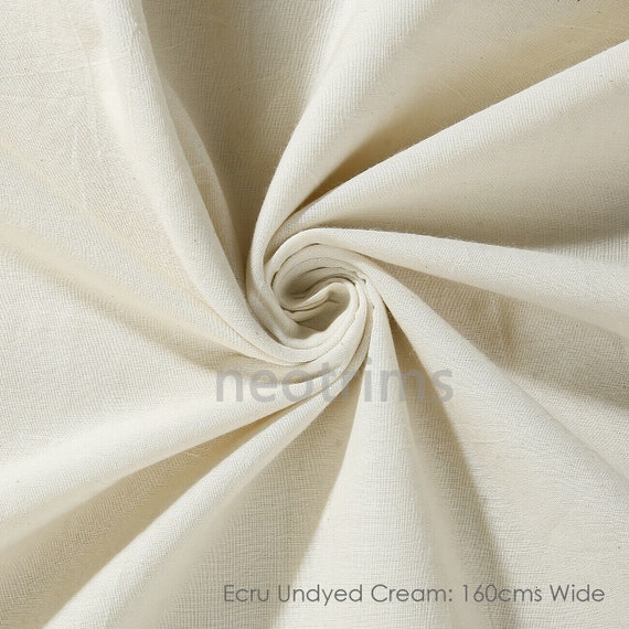 Buy Gauze Sheer Ecru Cotton Fabrics