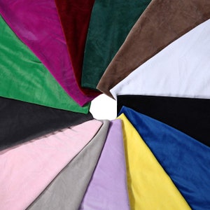 Velour Polar Fleece Anti Pill Quality Stretch Fabric,29 Colors,Soft Feel,Neotrims Sample 10x10cms