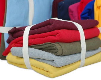 Sweatshirt Fleece Brushed Fabric,Remnants Pieces Jersey Material,5 PCS Bundles mixed sizes,appox 1Kg Weight,crafts,toys & patchwork,Neotrims