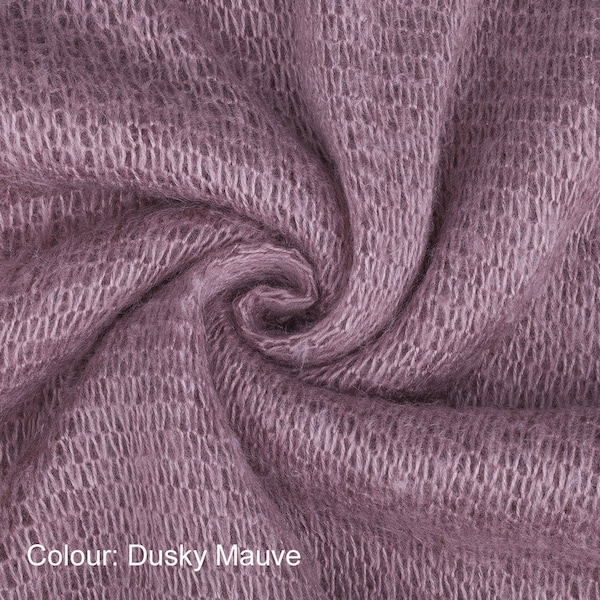 Dusky Mauve, Loose Knit Dress Fabric, Faux Mohair Blanket, Baby Wrap, Quality Fabric/Material, Crafts/Sewing, Neotrims Textiles