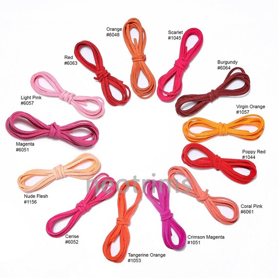 New 5M Black//Red//Orange//Pink Leather Braid Rope Hemp Cord For Necklace Bracelet