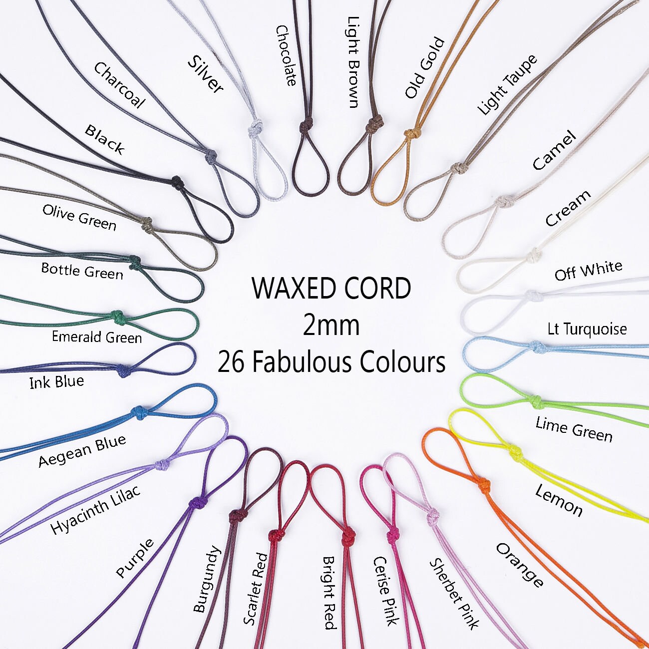 10M x 2mm WAX CORD Jewellery Making Craft Gift Box Etsy