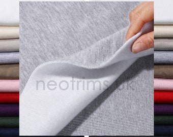 Sweatshirt Fabric Heavy Brushed Jumbo Fleece Cotton French Terry Matching Rib 380G(14Ounce) 1/2Mt Rib & 1Mt Fabric only