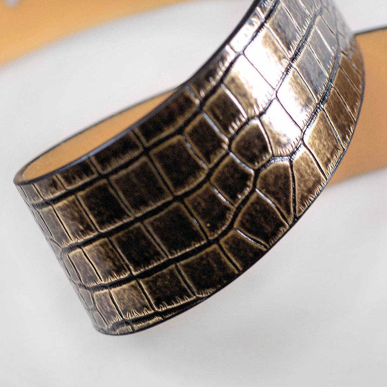 6.5cm Wide Luxurious Faux Leather PU Snake Skin Strap Trimming, Belts, Strap, Quality Fabric & Material, Sewing and Craft, Neotrims Textiles image 4