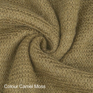 Camel Moss, Loose Knit Dress Fabric, Faux Mohair Blanket, Baby Wrap, Quality Fabric/Material, Crafts/Sewing, Neotrims Textiles