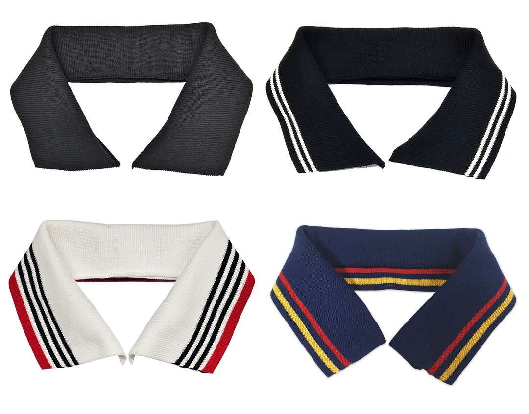 【KOOLOSET】Crust Stripe Collar Knit Jacquard Knit Collar Striped Button Short Sleeve Top Curve