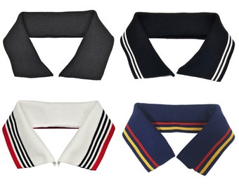 【KOOLOSET】Cotton Stripe Collar Half Knit Cotton Stripe Collar Half Knit (4color) - kooloset