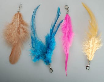 Feathers on Lobster Clasp for Decoration, Costume, Scrapbooking, Quality Fabric & Materials, Sewing and Crafts, Neotrims Textiles, Cheap