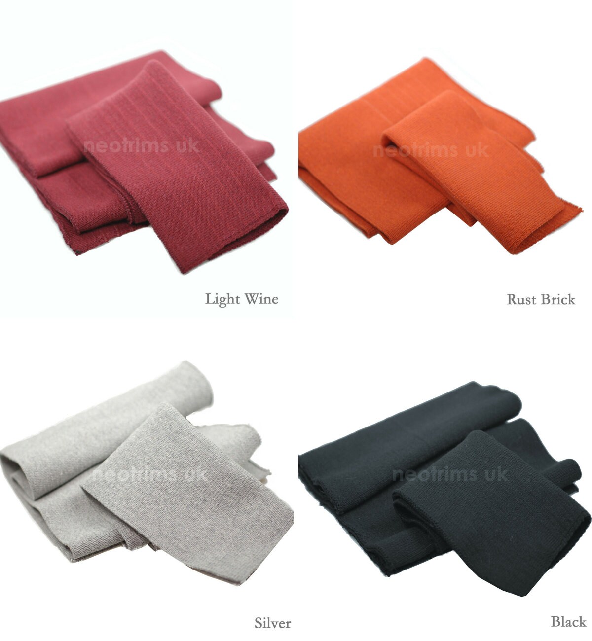 Polsini Elastici A Coste 2 Pezzi Tubolare Lavorato A Maglia Tessuto Polsino A Coste Polsino Alto - Foto 11