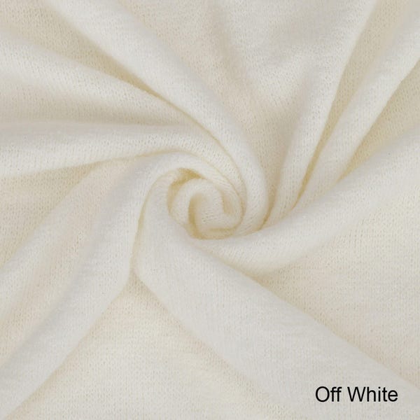 Off-White, Soft Jersey, Knit Purl Brushed Fabric, Baby Photography Backdrop, Quality Fabric & Material, Sewing and Crafts, Neotrims Textiles