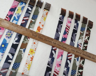 28mm Printed Pattern Webbing Strap Woven Buckle Belts.MixColor,5pcs JobLot,Cut & Sew as Trimming Accessorise Costume Trim Craft Projects