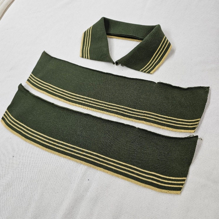 Knit Rib Collar and Cuff Set to Revamp Polo Shirts or Trim