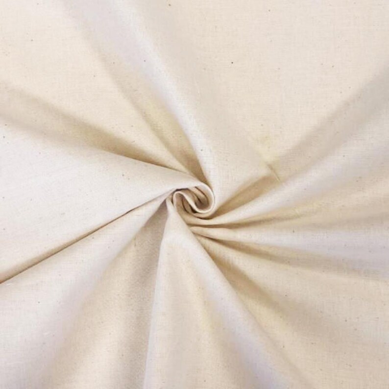 5 Meters Calico Fabric 100% NATURAL Cotton Untreated Chemical Free.60inch,Medium Weight 145gsm Choose Grade A Or Grade B- (Slightly Crease) image 2
