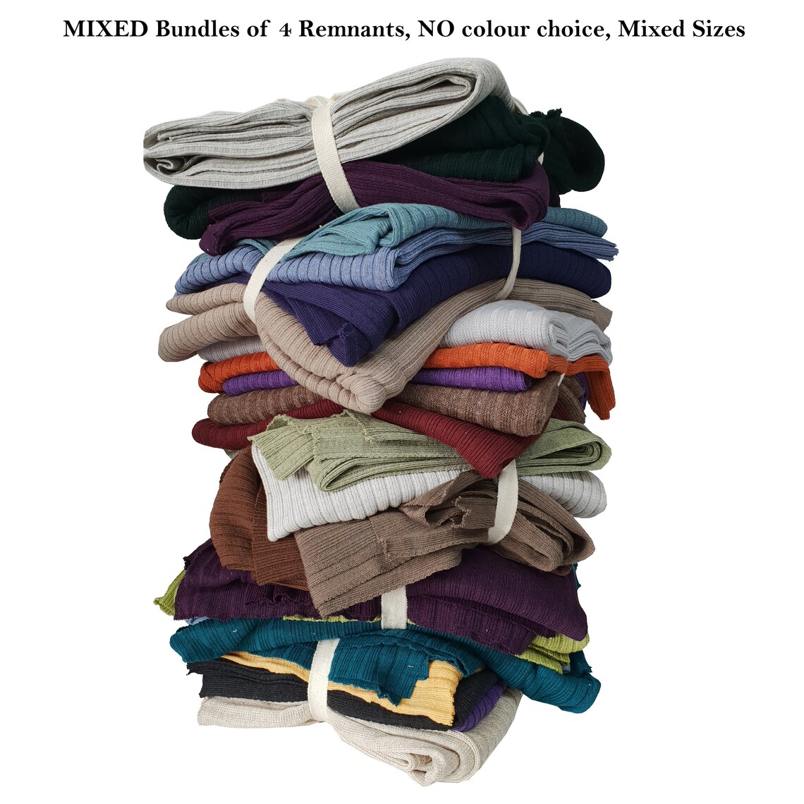 Knitted Rib Knit Jersey Fabric Material Remnants Pieces 1kg Etsy