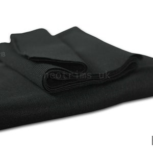 Polyesterjerseystickad ribbstickad stretchväv och matchande ribbstickning, manschetter, midjeband. Klänningsmaterial, kantband för att trimma plagg. Neotrim bild 4