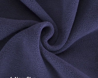Navy Blue Polar Fleece Fabric, Anti Pill Finish, Medium 320 Grams Weight, Quality Fabric & Material, Sewing and Crafts, Neotrims Textiles