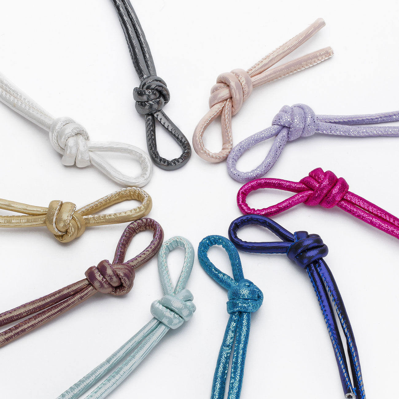 Faux Leather PU Tubular Cord 8mm Thick Soft Padded Glitter Effect