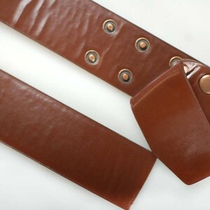 4cm Plain Leather PU Strap, Trimming, Band, Suede Back, Rivet Detail, Quality Fabric & Material, Sewing and Crafts, Neotrims Textiles, Cheap
