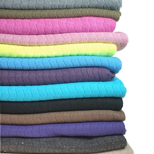Rib Knit Jersey Fabric,Chevron Ribbed Texture Pattern,Zig Zag Racked Self Pattern Material.British Knitted Product,20 Colours by Neotrims