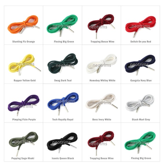 Drawstring Hoodie Cord and Shoe Laces,6mm Round With Light Weight