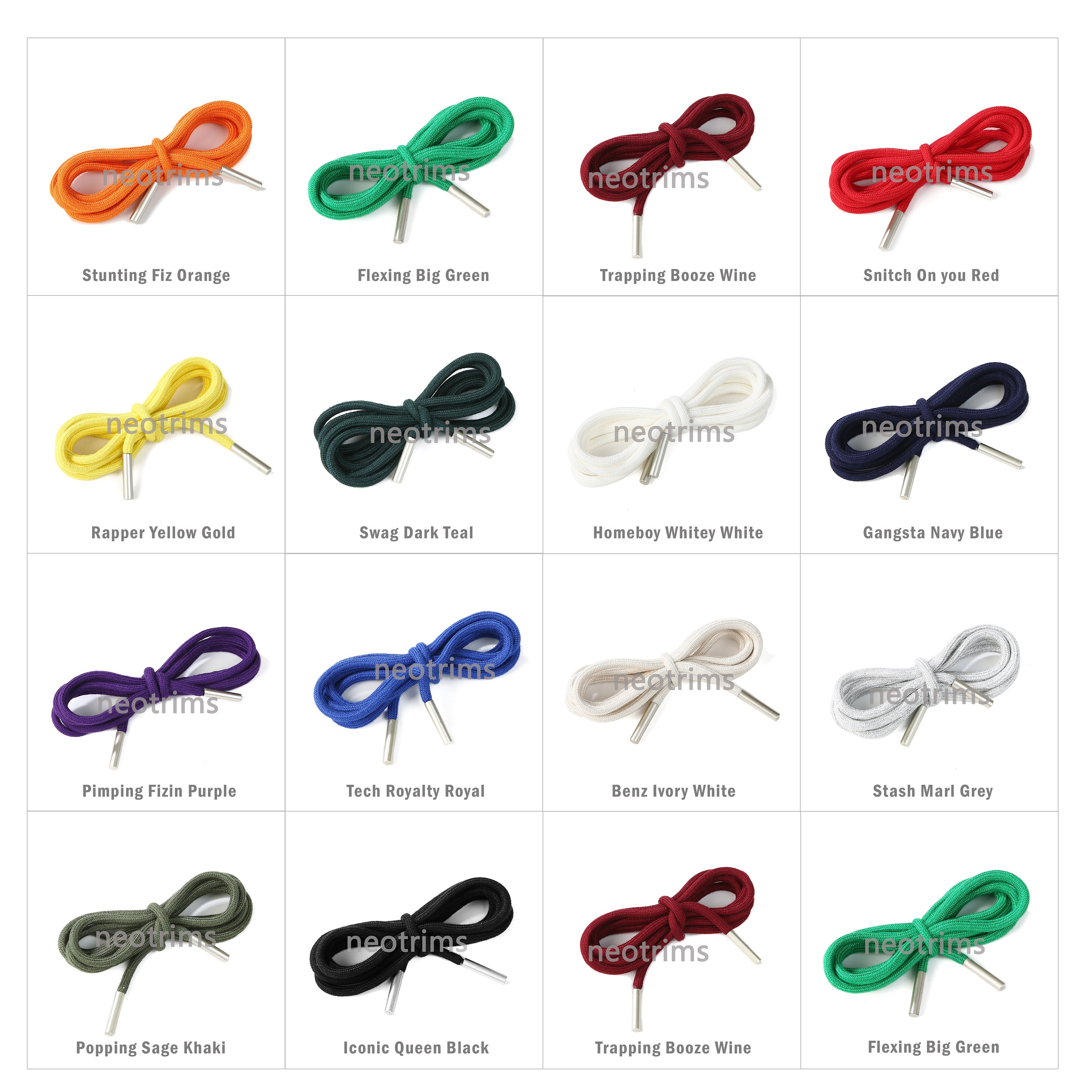 Lot De 8 Cordons De Serrage Pour Sweat à Capuche Ou Pantalon – Coton Résistant, Avec Aiguille, Longueur 150 Cm