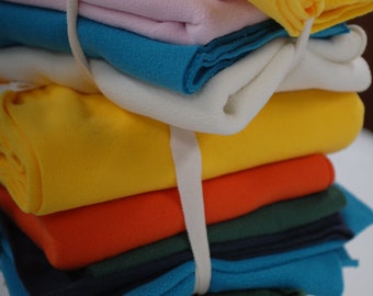 Polar Fleece Hoodie Fabric Jersey Fleecy Anti Pill Material Remnants Off Cuts Bundles by Neotrims.Mix Colours,5pcs per Bundle,Craft Projects