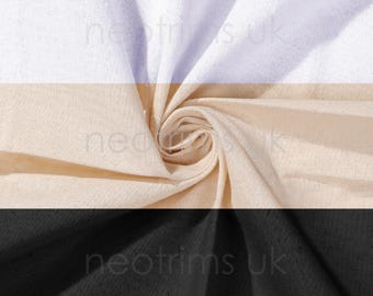 Calico Fabric 100% Cotton Undyed Natural Cream also White & Black Superior Smooth Embroidery Lightweight Canvas Material 145gsm,60" Wide