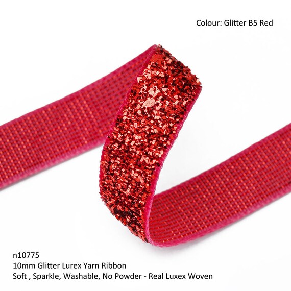 Silver Christmas Glitter Tape 3 Meters FREE 1st CLASS DEL £3.99 Gold /& Red