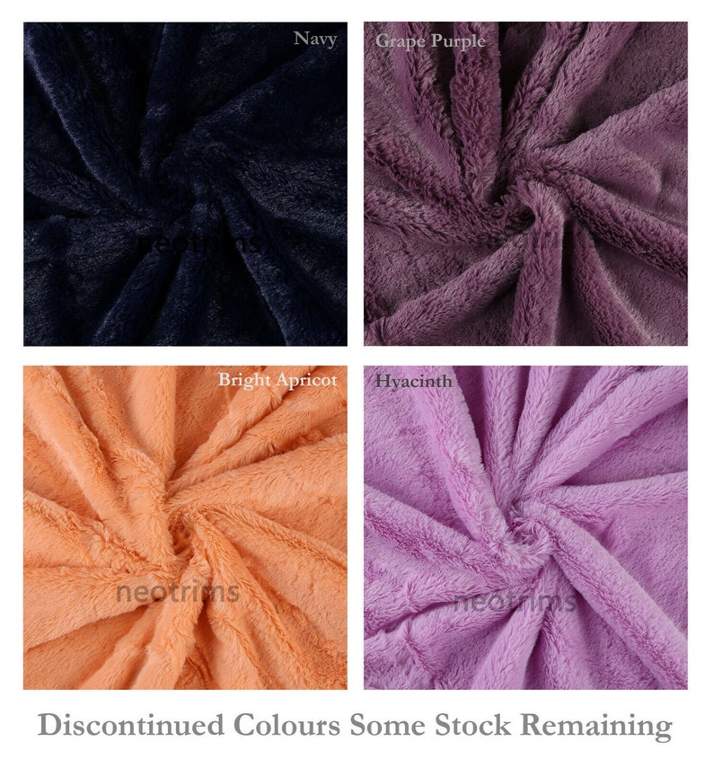 Faux Fur Fabric FAT SQUARES Soft Cuddly Plain Luxury Handle Medium Pile Neotrims