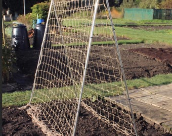 Malla de enrejado de jardín de yute natural Neotrims – Cuerda de cordón resistente de 3 mm, malla de soporte para plantas trepadoras, biodegradable y compostable.