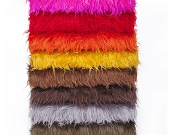 Faux Fur Fabric,Furry Fake Fur Long Hair Sheep Wool.Two Tone Long Pile,Luxurious Handle,160cms Wide or Fat Squares Sewing Crafts,Neotrims