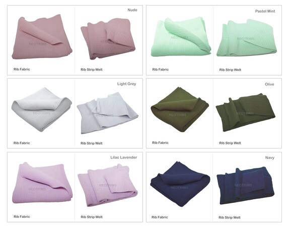 Organic Cotton Spandex Ribbing 280 gsm Wide - Pewter Grey Organic Cotton Spandex Ribbing 280 gsm Wide - Pewter Grey