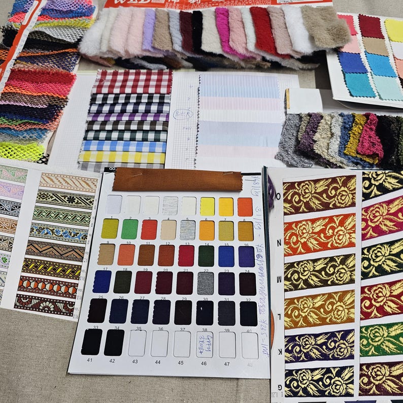 Fabric Swatches for Making Fashion Design Textile Color Prediction Book ...